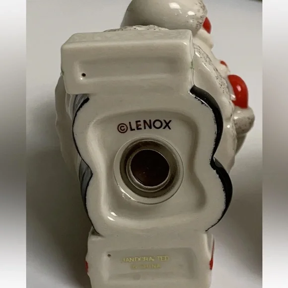 Vintage Lenox Christmas Tree Santa Claus Salt And Pepper Shakers Holiday Table - Picture 9 of 12